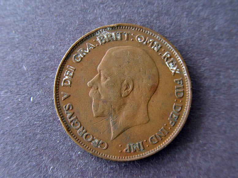 1928 GREAT BRITAIN one PENNY COIN  