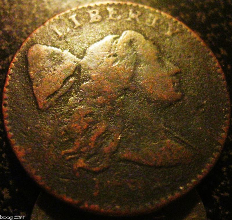 1794 Liberty Cap Large Cent Lots of Hair Detail  