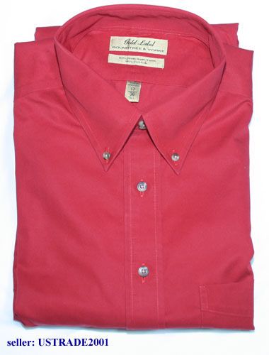 NWT ROUNDTREE&YORKE GOLD LABEL MENS RED DRESS SHIRT  