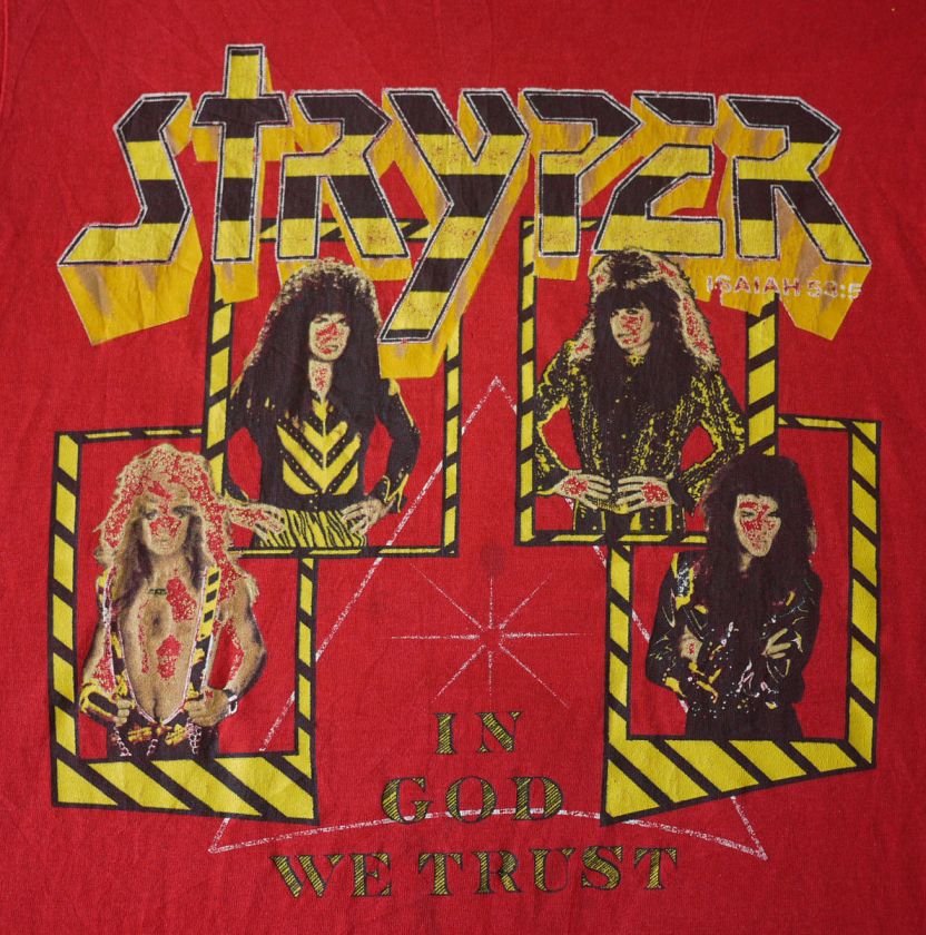 STRYPER Vintage 1988 Tour T Shirt   Glam Metal Sleaze Rock Concert 