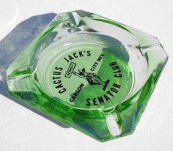   NV Casino Ashtray CACTUS JACKS SENATOR CLUB CARSON CITY NEVADA *T