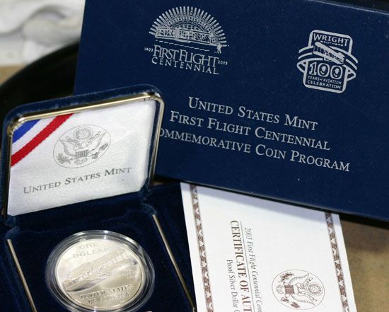   First Flight Centennial Proof Silver Dollar US Mint Coin Commemorative