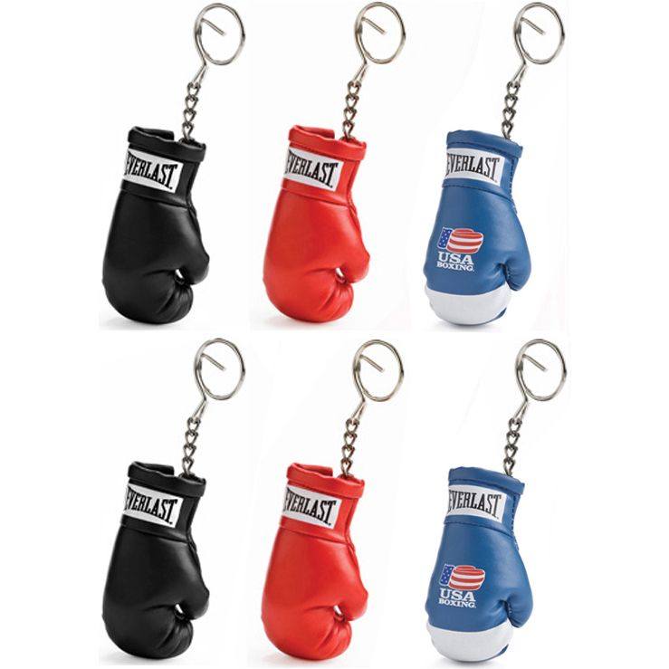 Everlast Boxing Glove Mini Replica Keychain (Set of 6)   2 Black, 2 