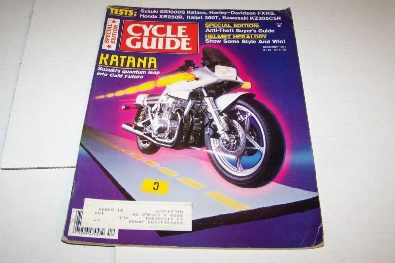 DEC 1981 CYCLE GUIDE motorcycle magazine KATANA  