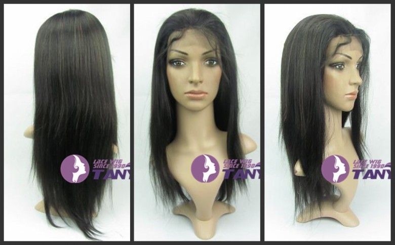   Silky Straight 16 _ Indian Remy Human Hair Full Lace / Front Lace Wig