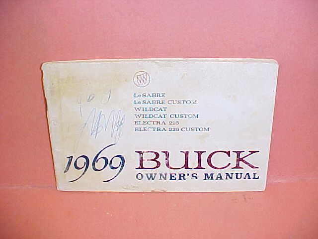 1969 BUICK LESABRE WILDCAT ELECTRA 225 ORIGINAL OWNERS MANUAL SERVICE 
