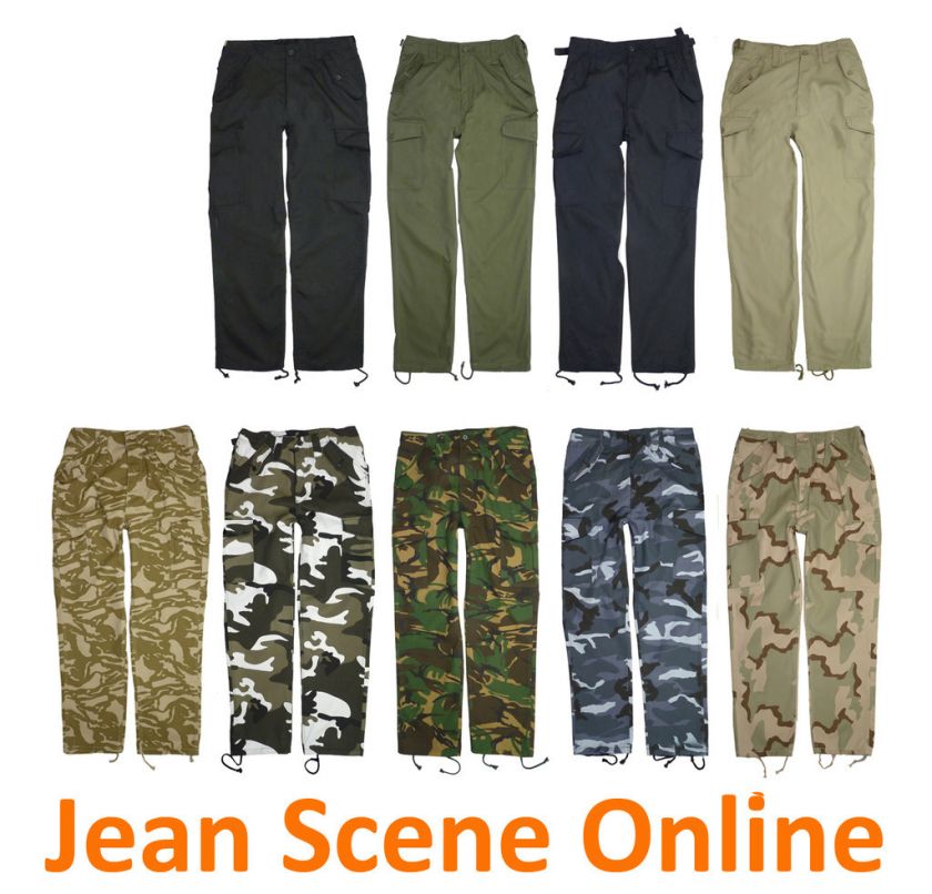 New Mens Military Army Cargo Camo Combat Trousers Pants  