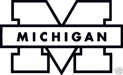 University of Michigan Vinyl Decal Car Sticker 6x3.75  