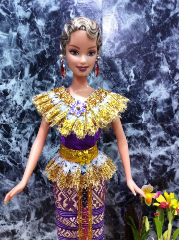 Fashion for Barbie doll Traditional Thai dress outfit  