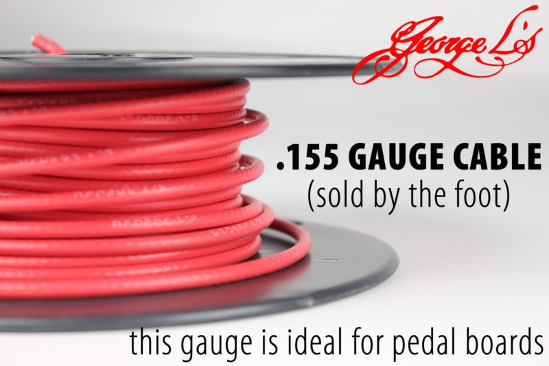 George Ls .155 Red cable guitar pedal board cable  