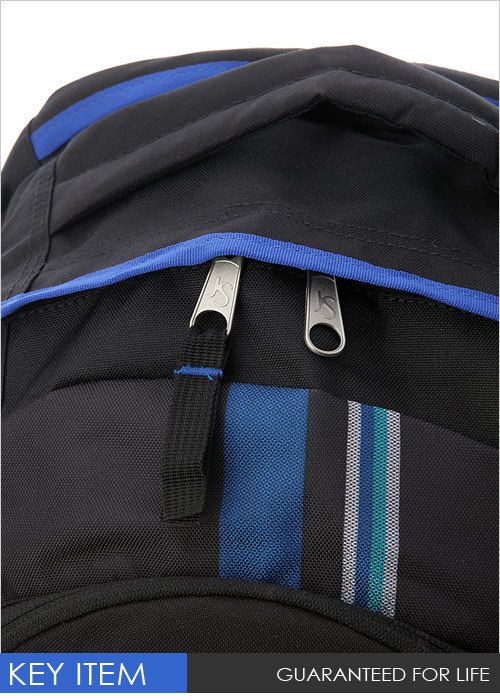 BN Jansport Trinity Laptop Backpack Black/Blue Plaid  