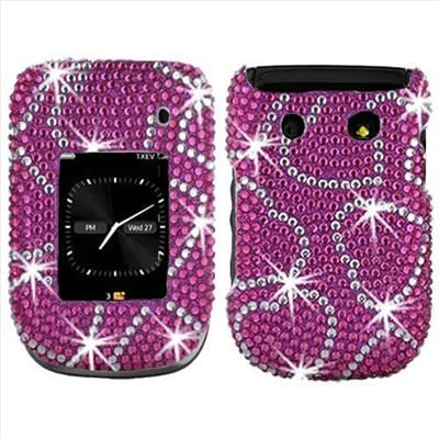 Pink Heart Bling Case Cover For Blackberry Style 9670  