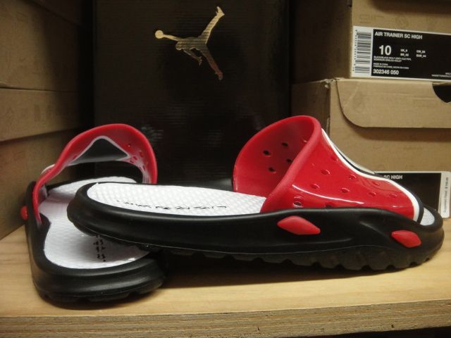 Nike Jordan Camp Slide 3 Black White Sandals Mens Sz 8  