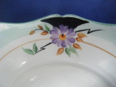 Plant Tuscan china tea set Hand Painted Lilac Purple Black STUNNING 